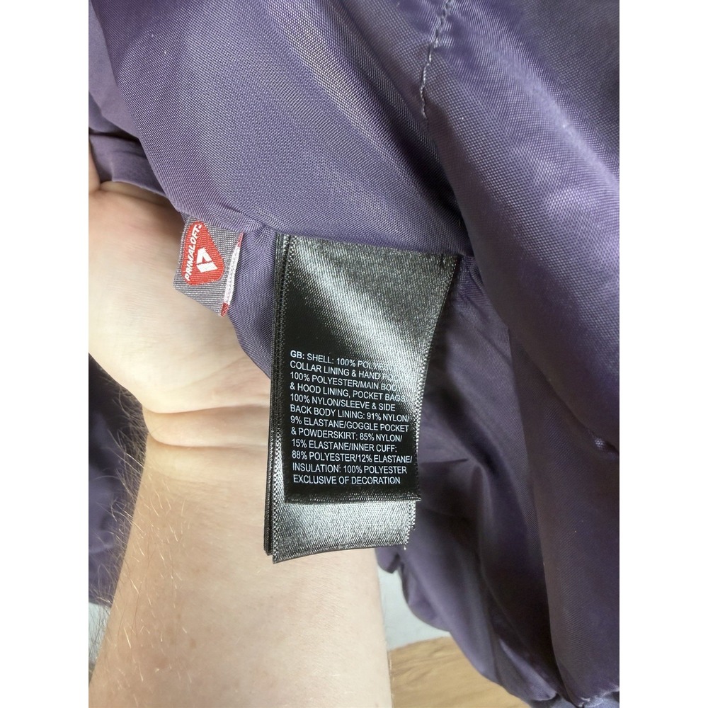 The North Face Women's L Purple Hooded Ski Jacket Gore-Tex Insulated Primaloft - Picture 4 of 15